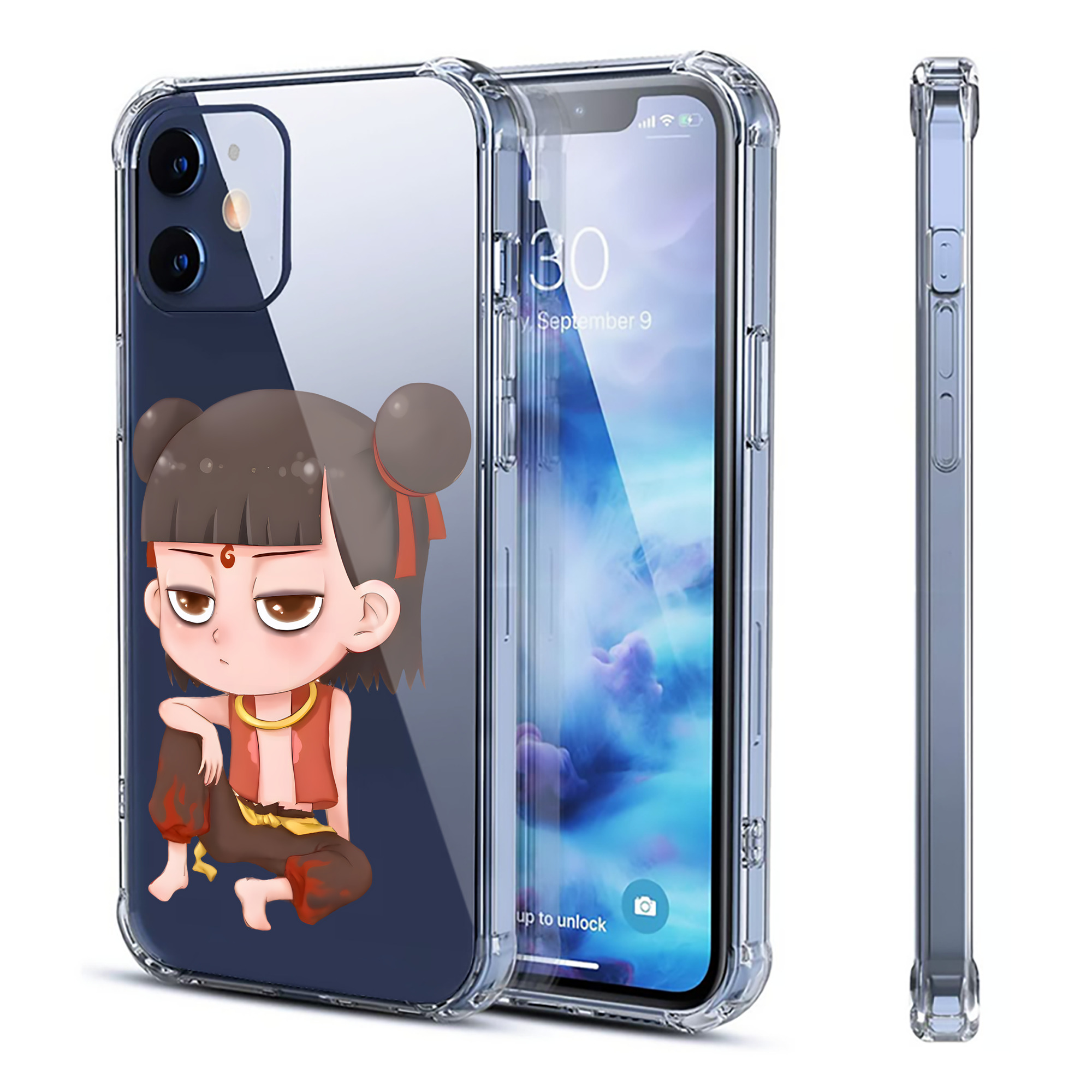 （画像用） Ne Zha 2 ナタ 魔童の大暴れ 【iPhone 12シリーズ対応】透明スマホケース（クリアソフトケース）